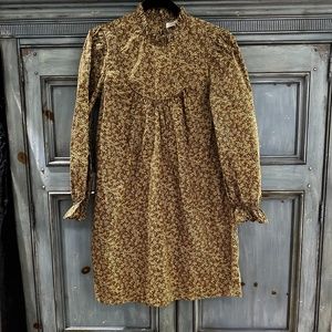 DOEN Marabella Dress ~ Gold Winter Meadow Micro Floral Mini Prairie size S